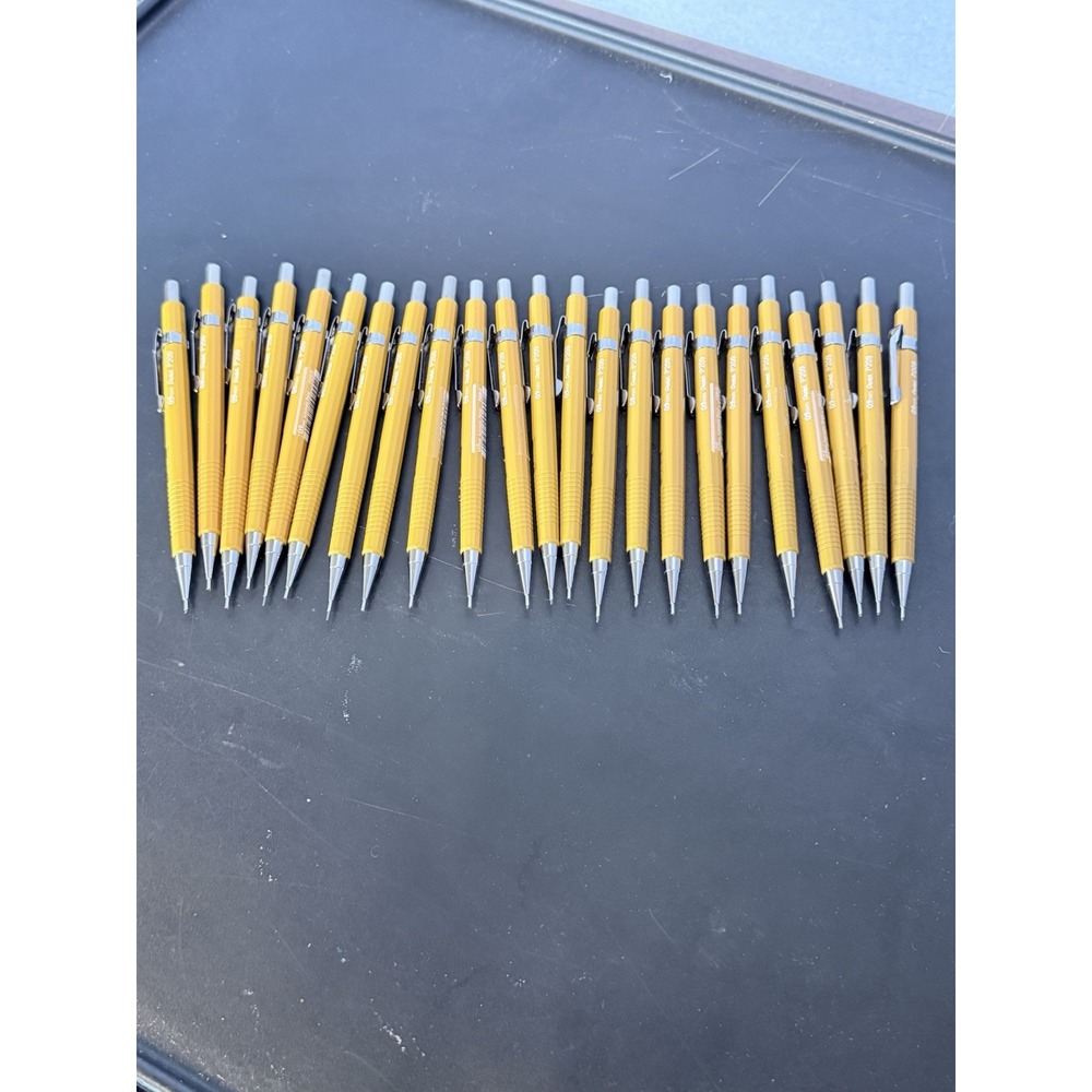 Lot of 23 Vintage Pentel P209 Yellow 0.9mm Mechanical Pencil NOS